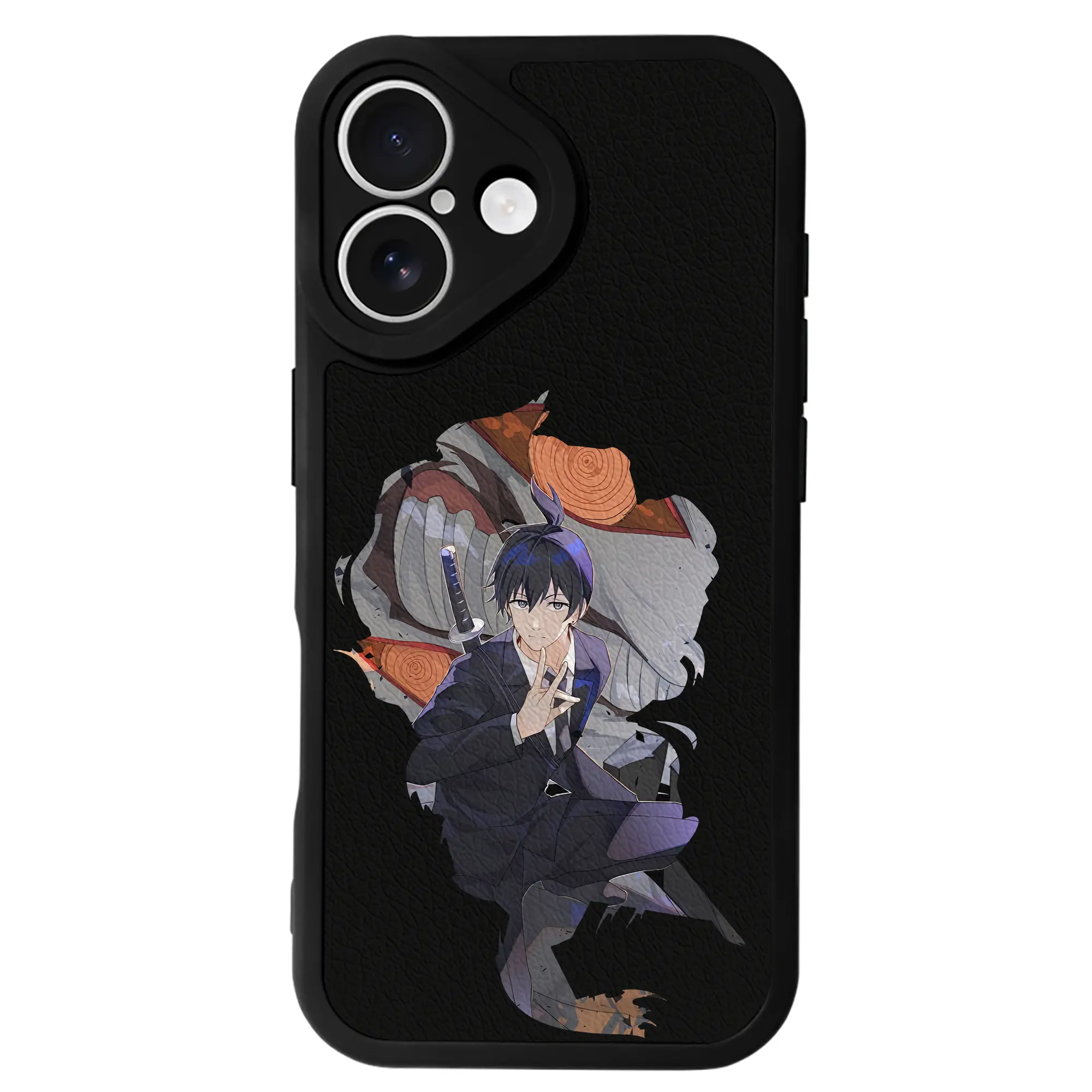 チェンソーマン グッズ,早川アキ - IPhone 16シリーズ対応 ・ シリコンスマホケース ・ レザー調 ・ 高精度フィット ・ 耐衝撃 ・ ワイヤレス充電対応 ・ 精密カット